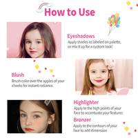 Set Kit rias anak perempuan, kotak kosmetik tidak beracun, mainan anak perempuan pabrikan profesional