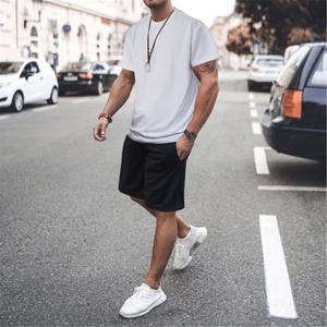 Summer Set Herren Zweiteiliges Set Jogger Set Quick Dry Mesh Kurzarm T-Shirt Benutzer definiertes Logo Zweiteiliger kurzer Herren anzug - Product Image 5