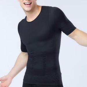 Chaleco moldeador adelgazante de talla grande para <span class=keywords><strong>hombre</strong></span>, Camiseta deportiva sin mangas de nailon transpirable térmico con compresión de pecho y abdominoplastia - Product Image 2