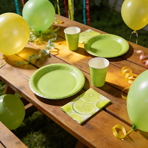 DAMAI - Vajilla de Papel de Color Sólido para Fiestas, Juego de Vajilla Desechable de Color Liso, Platos de 7 y 9 Pulgadas, Vasos de Papel, Servilletas - Product Image 3