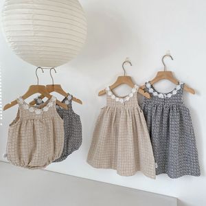 2026 Pakaian Anak Perempuan Baru untuk Musim Semi dan Gugur, Romper Vest Gaun Putri Modis, Setelan Satu Potong untuk Saudara Perempuan - Product Image 1