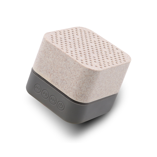 Wholesale Eco-friendly Wheat Straw Portable Mini Portable Blue Tooth Wireless Speaker