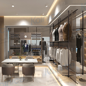 Système d'affichage mural en métal Kainice du sol au plafond pour magasin de costumes pour hommes, cloison verticale avec support de mannequin - Product Image 4