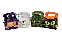 Boîtes d'emballage cadeau en papier pour enfants avec poignée Trick or Treat Sweet Candy Goodie Décorations Boîtes
