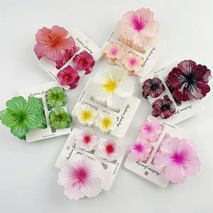 مشبك شعر على شكل زهرة الملفوف من الراتنج متعدد الاستخدامات رائج عبر الحدود، مشبك شعر على شكل سمكة القرش للشعر المجعد، مصنوع يدويًا، تصميم جديد لطيف للربيع - Product Image 5