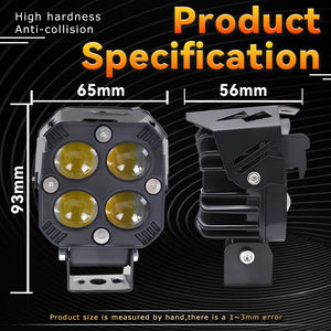 Mini projecteur LED 3 pouces 30W, phare à 4 lentilles, feux de position avant pour moto, éclairage de travail étanche pour Jeeps, voitures, camions, VTT - Product Image 5