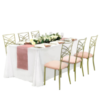Chemins de table durables en satin de polyester pour les banquets de mariage avec caractéristiques décoratives