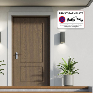 Duits Prive Parkeerplaats Bord Verkeersbord Aluminium Metalen Binnenplaats Waarschuwingsbord Met Paal - Product Image 6
