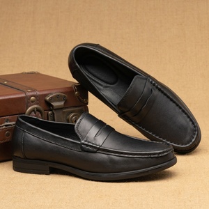 Luxury Men's 2025 Casual Leather Slip-On Loafers Breathable Office <b>Wedding</b> Business Formal <b>Flats</b> for Autumn Men's Casual Leather - Product Image 3