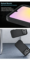 Funda Protectora HUAYUAN Negra, Azul y Transparente, Resistente, Delgada y Robusta para Tecno Spark 10, 20, Spark Go 2025 Pro, Híbrida de PC y TPU