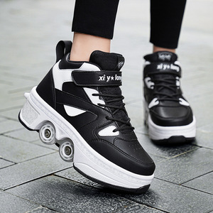 Heely Roller Skates With Double Row Wheels Size 33-43 PU Material For Kids Adults Boys Girls - Product Image 2