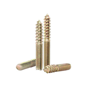 Zinc Plated Double End Self Tapping Wood Screws M4 M5 M6 M8 M10 Flat Round Head Metric Grade A For Wood - Product Image 1