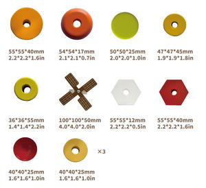 Set Multifunzionale di Colonne con Perline, Cubo di Attività in Legno a Quattro Lati con Tema Fattoria per Bambini di 12 Mesi, Vendita all'Ingrosso - Product Image 5