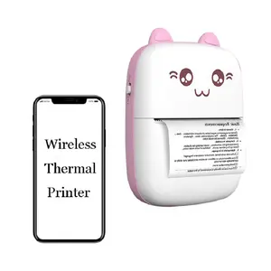 Draadloze Draagbare Pocket Cartoon Thermische Printer Kaart Sticker Label Memo Verkeerde Vraag Set Mini Bt Printer Voor Studenten