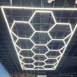 15 Rejilla Honeycomb Hexagon <span class=keywords><strong>Luz</strong></span> <span class=keywords><strong>Led</strong></span> <span class=keywords><strong>Luz</strong></span> de garaje para detalles de automóviles y taller Montado Honeycomb Oficina <span class=keywords><strong>Luz</strong></span> de techo - Product Image 6