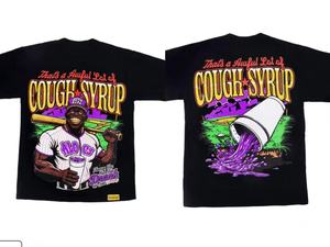 Camicia da uomo a maniche corte stampata, oversize, con spalle scese, vintage, traspirante, 100% cotone di alta qualità, con stampa 'THAT'S AWFUL LOT COUGH SYRUP' - Product Image 5