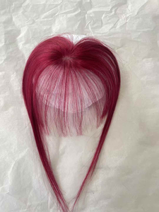 LONGFOR, <span class=keywords><strong>con</strong></span> flequillo postizo humano Real atado a mano para mujer, voluminoso alto para corona, aspecto <span class=keywords><strong>Natural</strong></span>, Remy recto, stock al por mayor - Product Image 3