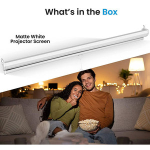 <span class=keywords><strong>Écran</strong></span> de projection manuel de 100 pouces, résolution 4K, PVC, cinéma maison, style 3D, tissu blanc mat, format 16:9 - Product Image 5