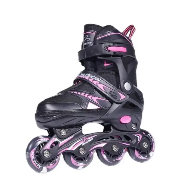 Usine en gros activités de plein air réglables Quad Inline led flash bottes de skate pour garçon et fille débutants