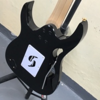 Ibn Brand Electric Guitar 7V Black with Gold Hardware HSH Pickup Glossy Finish Maple Sides Foam Case Free Shipping