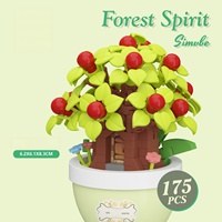 Blocs de construction en plastique ABS Peace Apple, 175 pièces, mini briques DIY, jouet éducatif, décoration de chambre, cadeau de Noël pour les enfants de 7 à 9 ans