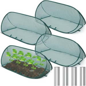Ensemble de protection pliable et portable pour plantes, 7 pièces : 1 filet de protection + 6 piquets de fixation au sol pour la prévention des oiseaux et des insectes dans le jardin - Product Image 5