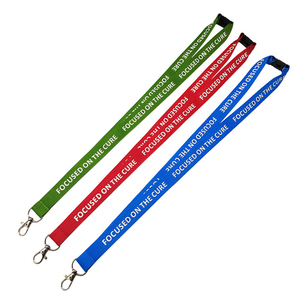 High Quality Heat Transfer <b>Polyester</b> Webbing <b>Lanyard</b> with Safety Buckle Custom Logo Single Color Printed <b>Lanyard</b> for ID Badge - Product Image 1