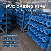 Tuyaux de puits profond en PVC haute pression DN80 DN150 DN100 pour l'alimentation en eau, tube en plastique PVC de 110 mm
