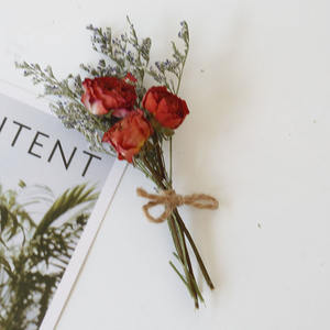 Ramo de Flores Secas, Mini Rosas y Paniculata, Ramo de Flores Secas Naturales Preservadas para Decoración del Hogar, Recuerdo de Boda, Regalo - Product Image 3