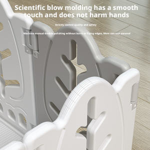 Parc <span class=keywords><strong>de</strong></span> jeu pliable en HDPE indispensable pour bébés et tout-petits, avec un style doux et naturel - Product Image 4