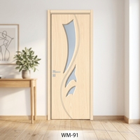 Porte intérieure en PVC imperméable et résistante à l'humidité pour la maison, l'hôtel et la salle de bain
