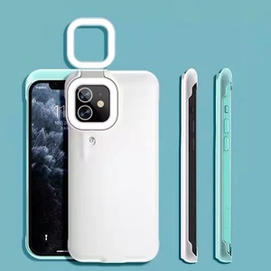 Anillo de Flash ABS + PC para espectáculo en vivo, funda de teléfono inteligente con relleno de luz LED para selfi, para iPhone 12 12 Pro - Product Image 1