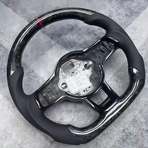Volant en fibre de carbone forgé, best-seller, adapté aux Volkswagen VW <span class=keywords><strong>Golf</strong></span> MK7 GTI GTD <span class=keywords><strong>GTE</strong></span> 2013-2020 Polo GTI Tiguan Passat - Product Image 4