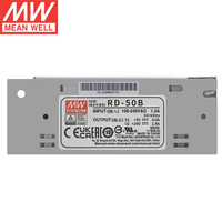 Fuente de Alimentación MEAN WELL RD-50 50W 24V 5V de Doble Salida AC/DC, Convertidor Encapsulado para Automatización, Sensores y Comunicación, con Certificación CE