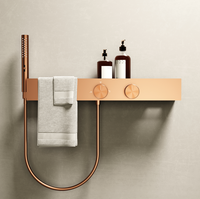 Nouvelle Collection 2026 : Ensemble de Douche Mural Luxe Effet Or Rose Brossé 3 Modes avec Pommeau Pluie – Kit Complet