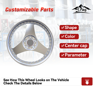 Cerchi Forgiati Personalizzati a 2 Pezzi, Ruote Auto a 3 Razze, Cerchi da 22 24 26 28 Pollici, Ruote in Lega Forgiata per Auto Passeggeri per Volkswagen Golf - Product Image 6