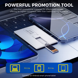USKY Benutzerdefinierter USB-Flash-Drive 2GB 4GB 8GB 16GB 32GB 64GB 128GB Schlanker USB-<span class=keywords><strong>Stick</strong></span> Kreditkarten-Pendrive Personalisierter USB - Product Image 2