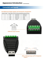 Convertidor USB a RS485 RS422, Adaptador de Conversión Asíncrona, Full Half Duplex UT-885