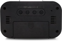 Réveil numérique de voyage à écran LCD rétroéclairé couleur alimenté par batterie avec calendrier, météo, affichage de la température