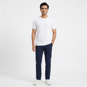 OEM Customized 180 Gram Polyester/Cotton Front logo Neck T-shirt Black White Basic Style Regular Fit <b>Light</b> <b>Board</b> Short Sleeve - Product Image 1