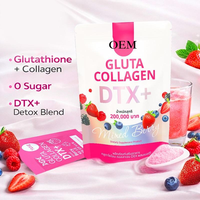 Boisson en poudre de collagène Gluta DTX OEM aux herbes chinoises – Favorise la santé digestive – Complément alimentaire – Marque privée – Boisson multi-nutriments