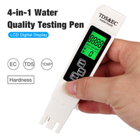 Stylo de test d'eau 4 en 1, testeur d'eau multiparamètres, détecteur de qualité portable, analyseur d'eau potable domestique de haute précision