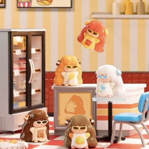 Figurines mignonnes JUE Girl on Vacation Mini Beans pour la décoration de la maison, mini figurines anime JUE Girl Beans, sacs et boîtes surprises - Product Image 3