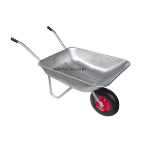 Carriola Pneumatica <span class=keywords><strong>Forent</strong></span> in Ferro Zincato Color Zinco, Costruzione in Plastica, Uso Giardino, Metallo Resistente, 500W, Capacità di Carico 80kg - Product Image 2