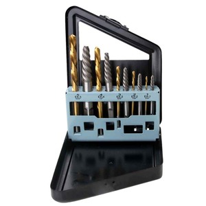 Spiral Flute Screw Extractor Set 5pc Drill Bits 5pc Metric Industrial Grade Damaged Screw Removal Tool Kit - Product Image 2
