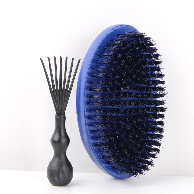 Factory medium soft curve palm wave brush 360 with custom packaging