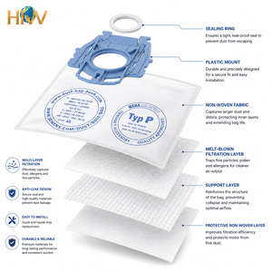 <span class=keywords><strong>Sac</strong></span> à poussière HEPA écologique HNW pour <span class=keywords><strong>aspirateur</strong></span> domestique, en tissu non tissé, pièce de rechange, taille standard - Product Image 3