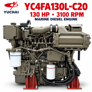 Moteur diesel marin Yuchai YC4FA130L-C20 130 CV avec propulsion par jet d'eau, moteur embarqué à rampe commune pour yacht - Product Image 1