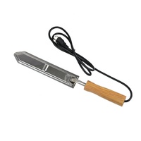 Nouveau Couteau Chauffant Électrique pour Miel (Type Z) en Acier Inoxydable avec Manche en Bois, Prise Europe/Amérique/Australie, pour Couper le Miel et la Cire
