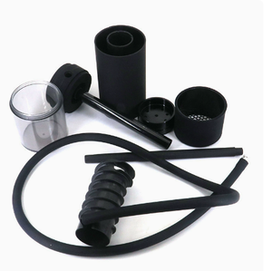 Mini Chicha Portable avec Couvercle et Miroir pour Shisha de Voyage, en Acrylique, pour Porte-Gobelet de Voiture, avec Ensemble de Pailles en Silicone - Product Image 5